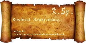 Kovácsi Szókratész névjegykártya